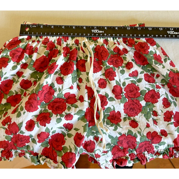 Cozy core  comfy Violet & Brooks Red‎ rose Lounge/Pajama Shorts Size XS/S - Picture 11 of 11